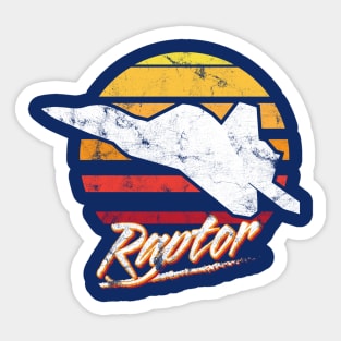 Retro F-22 Raptor Sticker